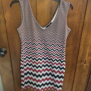 Boutique Form Fitting Black & Maroon JACK Dress